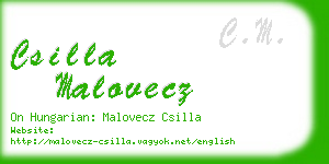 csilla malovecz business card